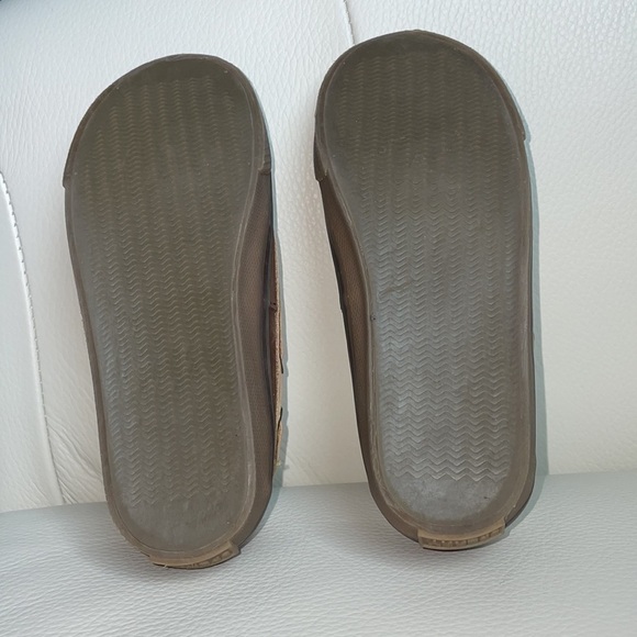 ⭐️HP⭐️Sz9.5 kids Sperry Top Siders NWOT and in EC Brown/tan leather - Picture 7 of 11